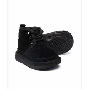 UGG Baby/Toddler Suede Leather Neumel II Ankle Boots Winter School Black Size 10